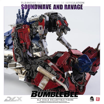 Preventa Figura DLX Soundwave y Ravage - Transformers: Bumblebee Movie marca Threezero 3Z0160 (28.5 cm) (relanzamiento)