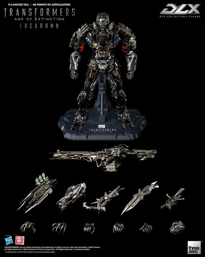 Preventa Figura DLX Lockdown - Transformers: Age of Extinction marca Threezero 3Z0471 (24 cm)