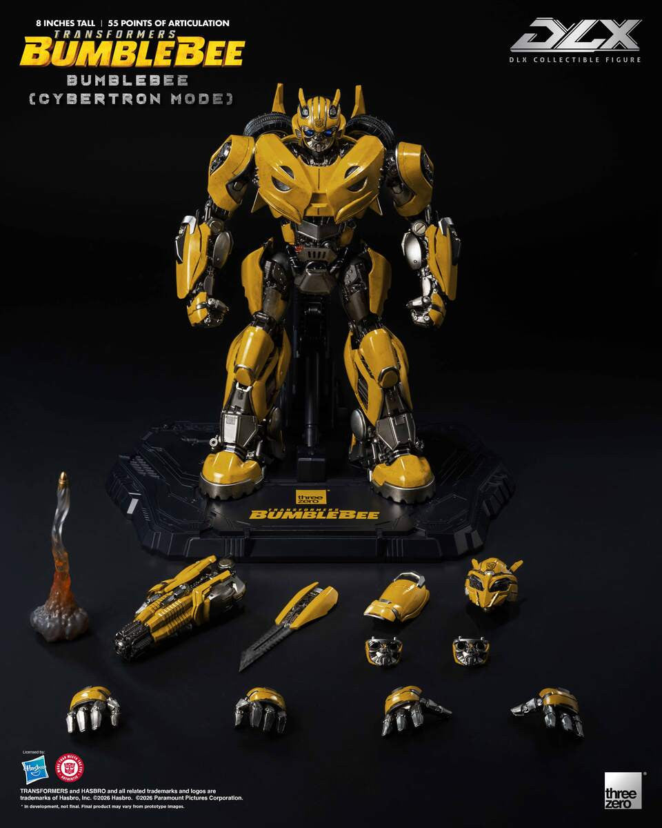 Preventa Figura DLX Bumblebee (Cybertron Mode) - Transformers: Bumblebee  marca Threezero 3Z1049 (20 cm)