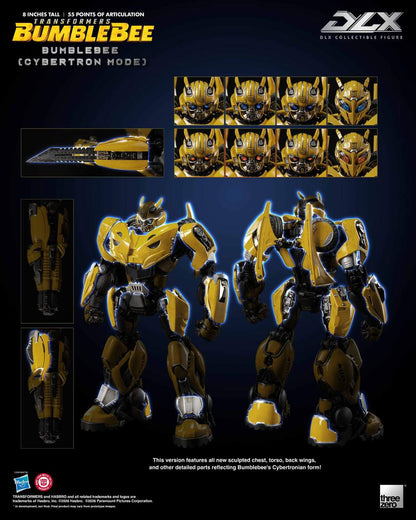 Preventa Figura DLX Bumblebee (Cybertron Mode) - Transformers: Bumblebee  marca Threezero 3Z1049 (20 cm)