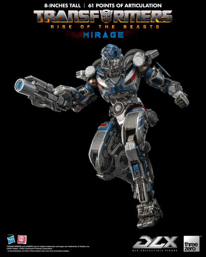 Preventa Figura DLX Mirage - Transformers: Rise of the Beasts marca Threezero 3Z0564 (20.32 cm)