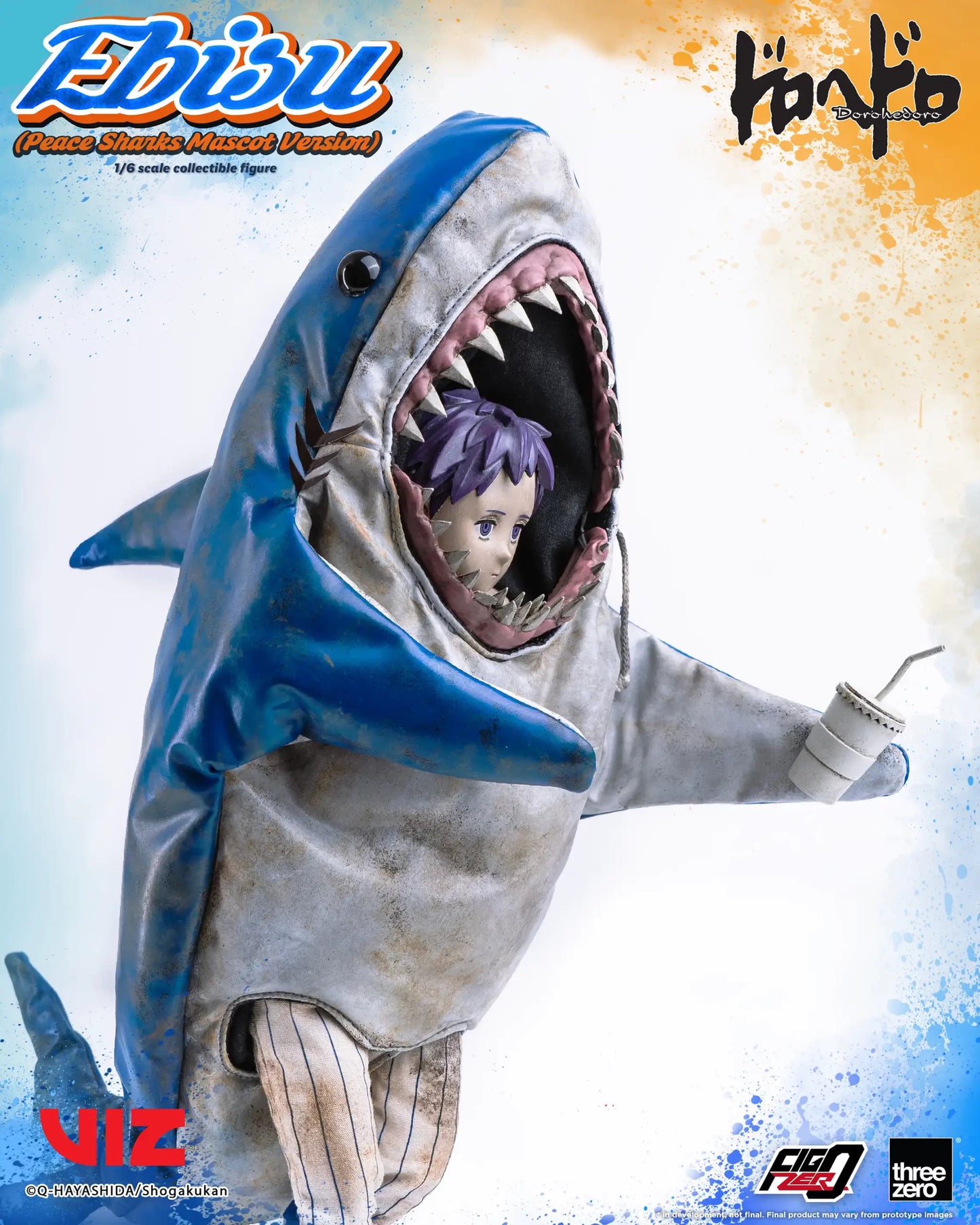 Pedido Figura Ebisu (Peace Sharks Mascot Version) - Dorohedoro marca Threezero 3Z0715 escala 1/6