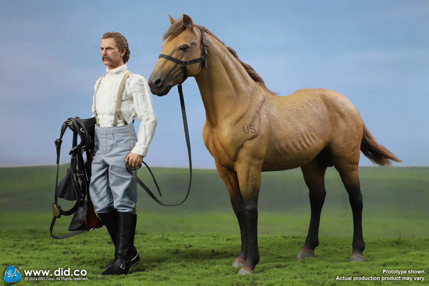 Pedido Figura Caballo de Guerra Marrón (de pie) / Brown War Horse (Standing) - U.S. Civil War marca DID E60076 escala 1/6