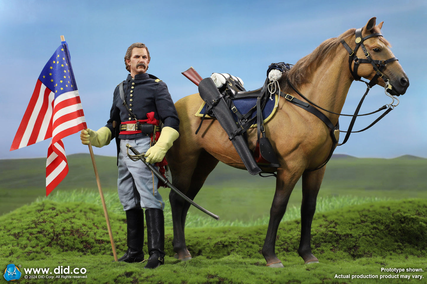 Pedido Figura Caballo de Guerra Marrón (de pie) / Brown War Horse (Standing) - U.S. Civil War marca DID E60076 escala 1/6