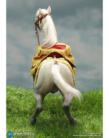 Preventa Figura Caballo de Guerra Blanco de Napoleón (Encabritado) marca DID E60078 escala 1/6