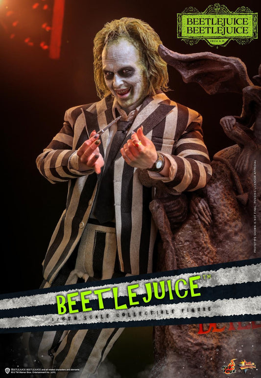 Preventa Figura Beetlejuice marca Hot Toys MMS767 escala 1/6