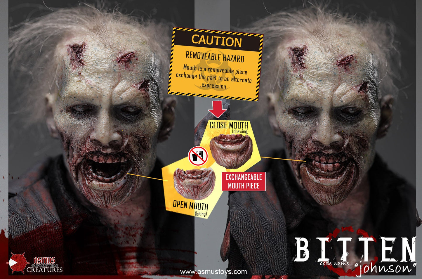 Pedido Figura Zombie Johnson - The Bitten Series marca Asmus Toys BIT001A escala 1/6