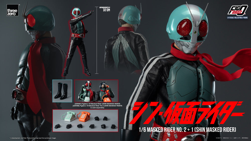 Preventa Figura Masked Rider No. 2+1 - Shin Masked Rider - FigZero marca Threezero 3Z0678 escala 1/6