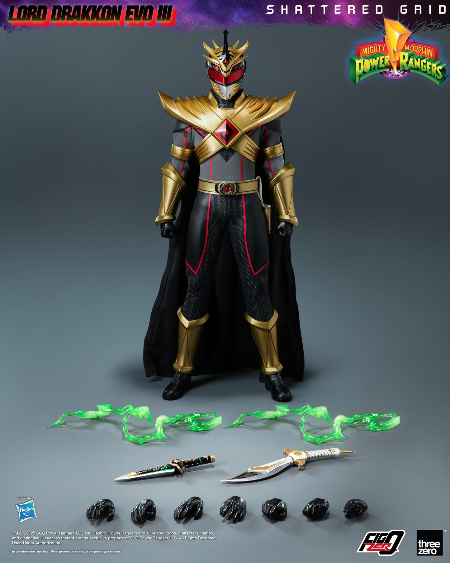 Preventa Figura Lord Drakkon Evo III - Mighty Morphin Power Rangers: Shattered Grid - FigZero marca Threezero 3Z1026 escala 1/6