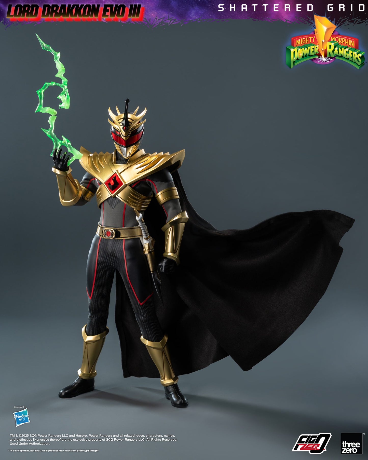 Preventa Figura Lord Drakkon Evo III - Mighty Morphin Power Rangers: Shattered Grid - FigZero marca Threezero 3Z1026 escala 1/6