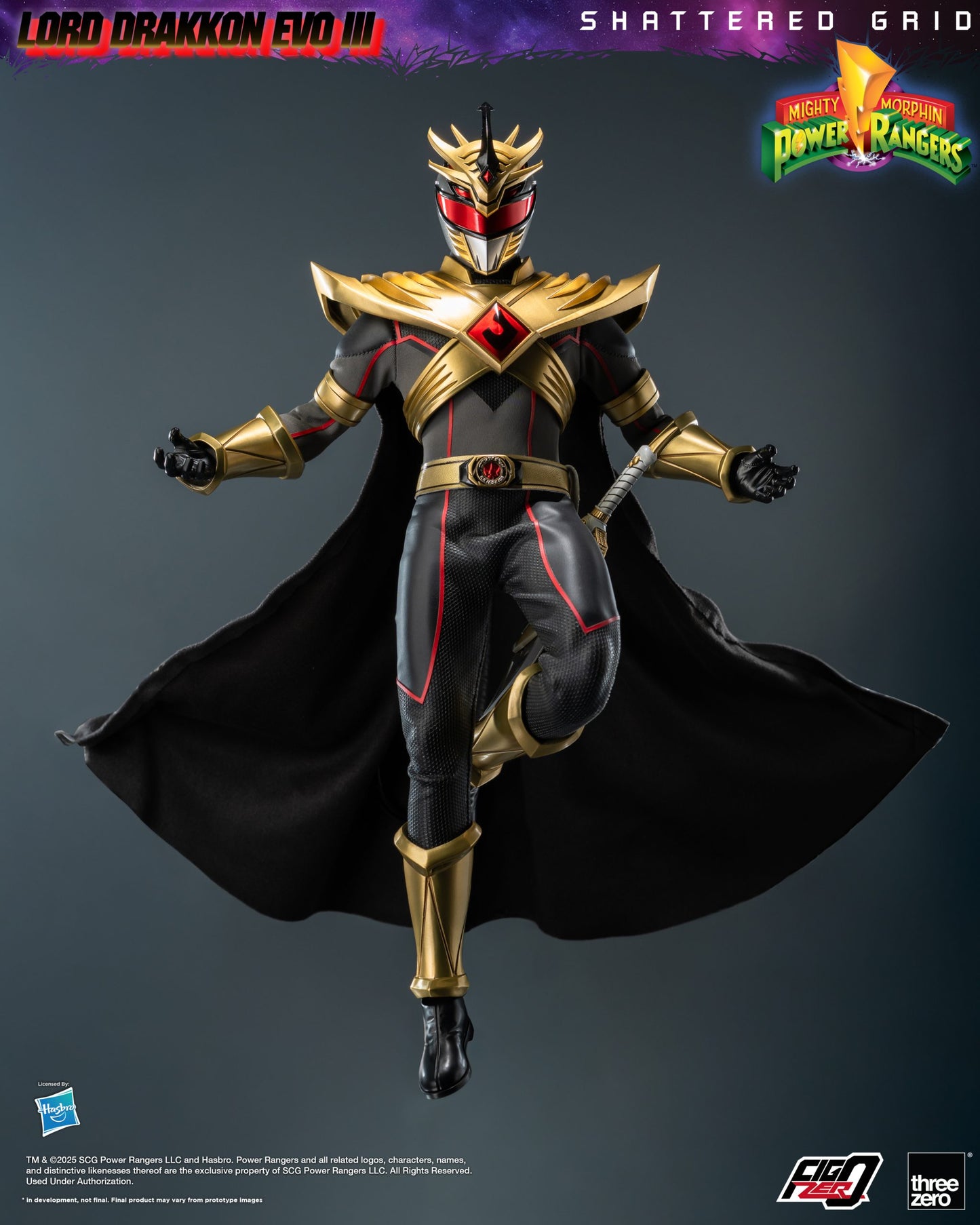 Preventa Figura Lord Drakkon Evo III - Mighty Morphin Power Rangers: Shattered Grid - FigZero marca Threezero 3Z1026 escala 1/6