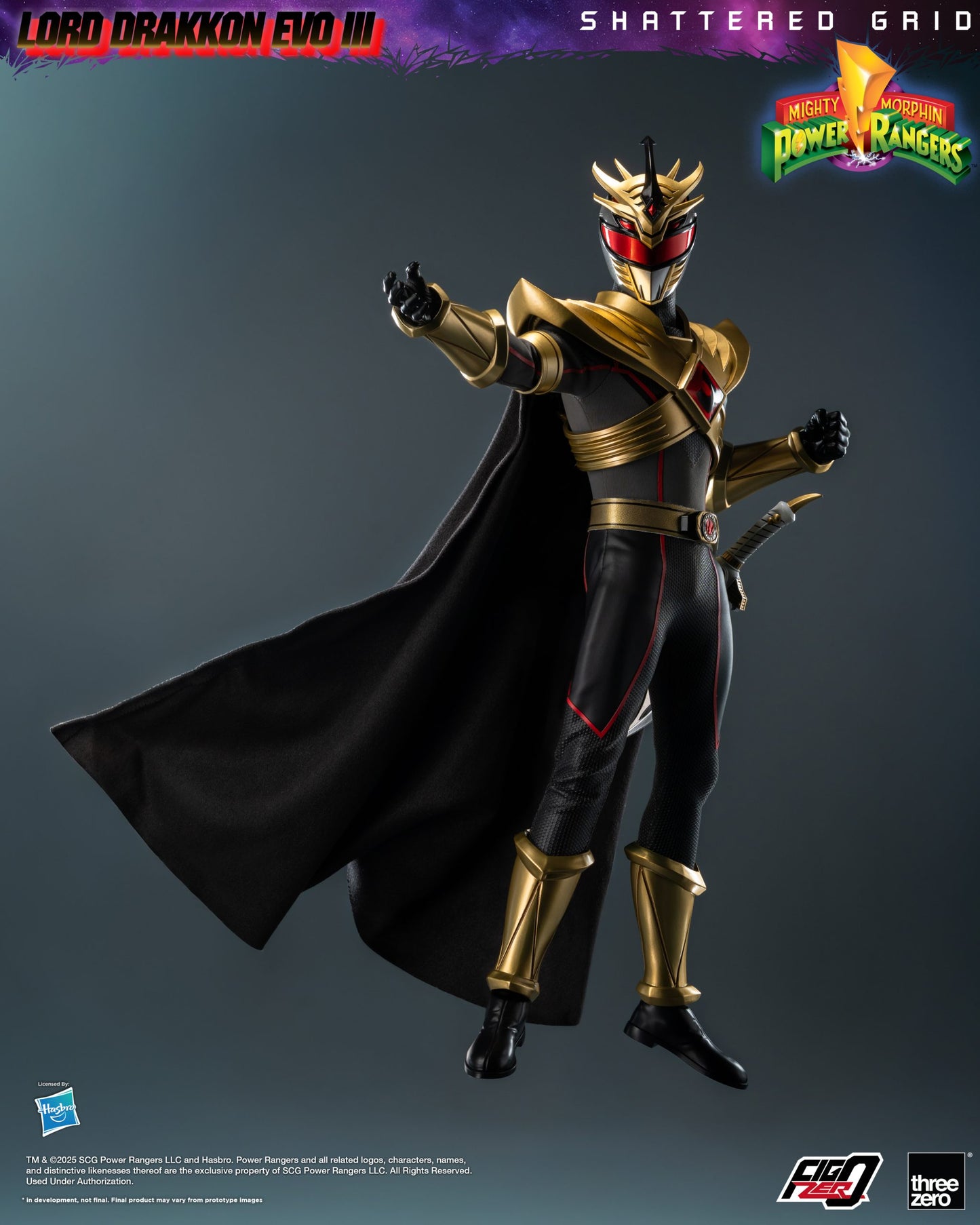 Preventa Figura Lord Drakkon Evo III - Mighty Morphin Power Rangers: Shattered Grid - FigZero marca Threezero 3Z1026 escala 1/6