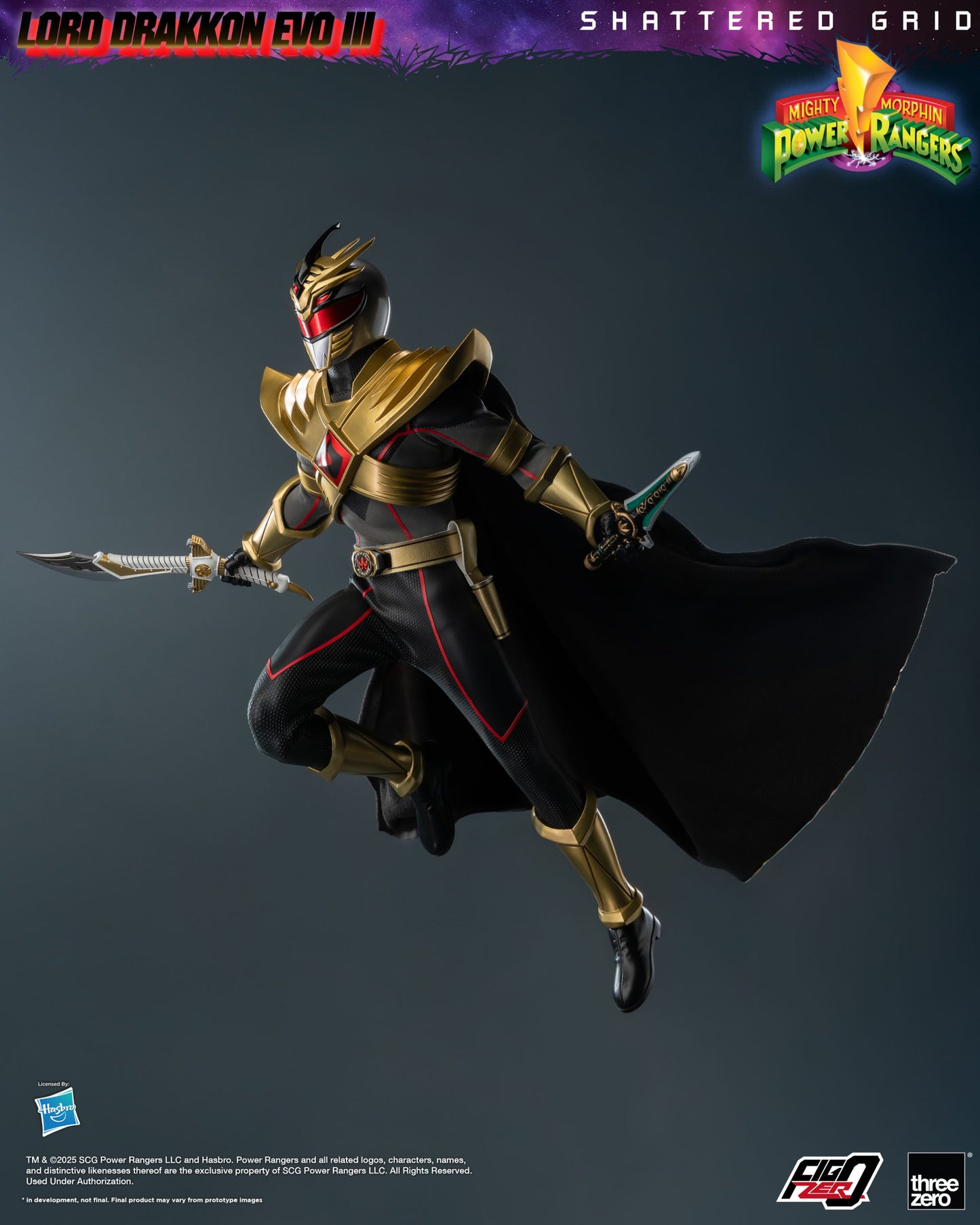 Preventa Figura Lord Drakkon Evo III - Mighty Morphin Power Rangers: Shattered Grid - FigZero marca Threezero 3Z1026 escala 1/6
