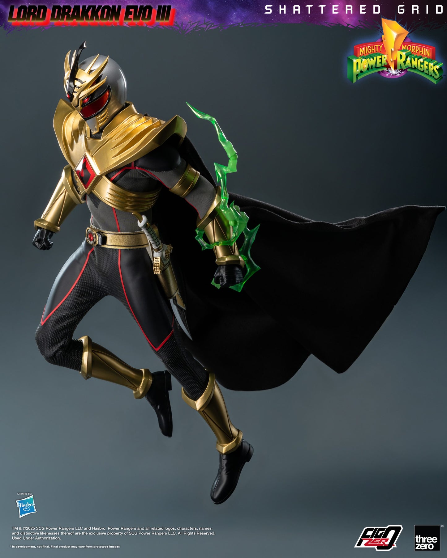 Preventa Figura Lord Drakkon Evo III - Mighty Morphin Power Rangers: Shattered Grid - FigZero marca Threezero 3Z1026 escala 1/6
