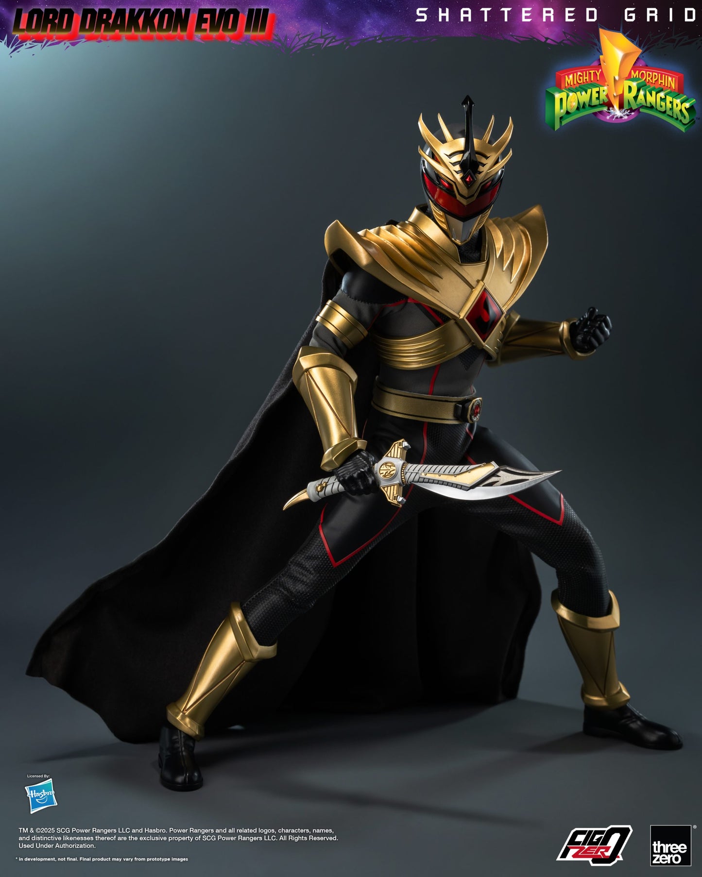 Preventa Figura Lord Drakkon Evo III - Mighty Morphin Power Rangers: Shattered Grid - FigZero marca Threezero 3Z1026 escala 1/6