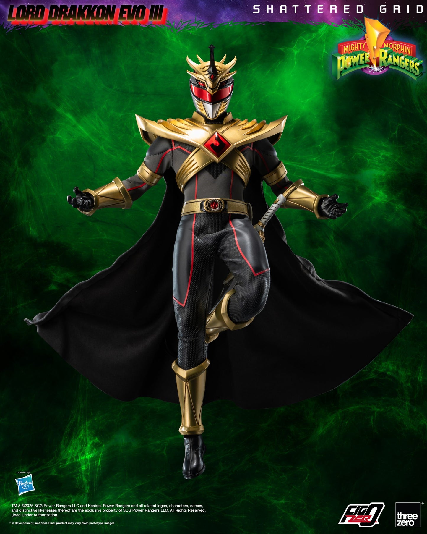 Preventa Figura Lord Drakkon Evo III - Mighty Morphin Power Rangers: Shattered Grid - FigZero marca Threezero 3Z1026 escala 1/6