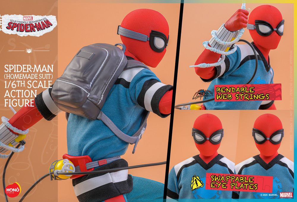 Preventa Figura Spider-Man (Homemade Suit) Your Friendly Neighborhood Spider-Man marca Hot Toys x Hono Studio HS07 escala 1/6