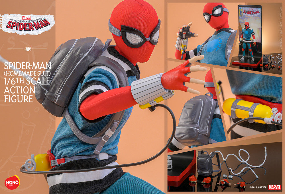 Preventa Figura Spider-Man (Homemade Suit) Your Friendly Neighborhood Spider-Man marca Hot Toys x Hono Studio HS07 escala 1/6