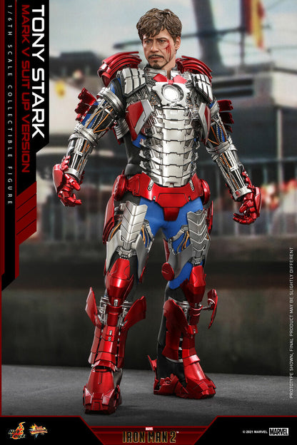 Pedido Figura Tony Stark Mark V Suit Up Version (Standard Version) - Iron Man 2 marca Hot Toys MMS599 escala 1/6