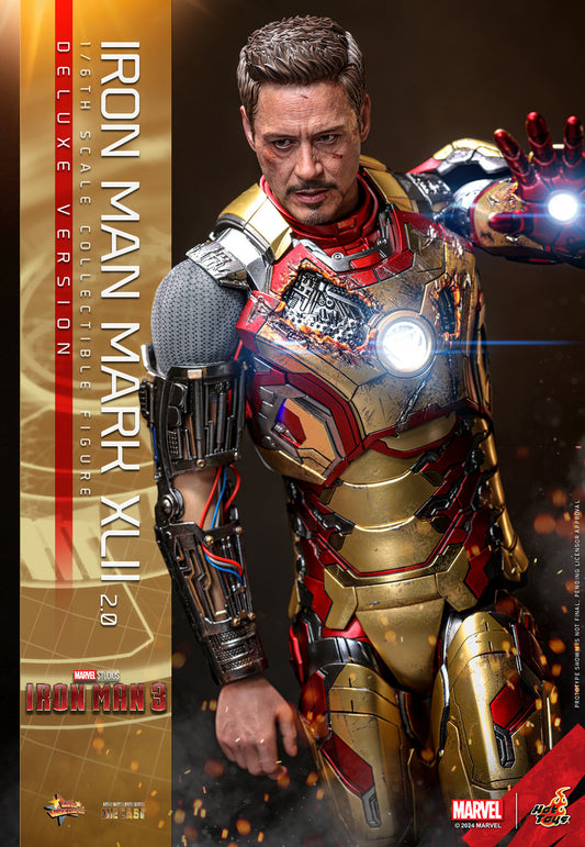 Preventa Figura Iron Man Mark XLII (2.0) (DELUXE) - Iron Man 3 marca Hot Toys MMS758D66 escala 1/6