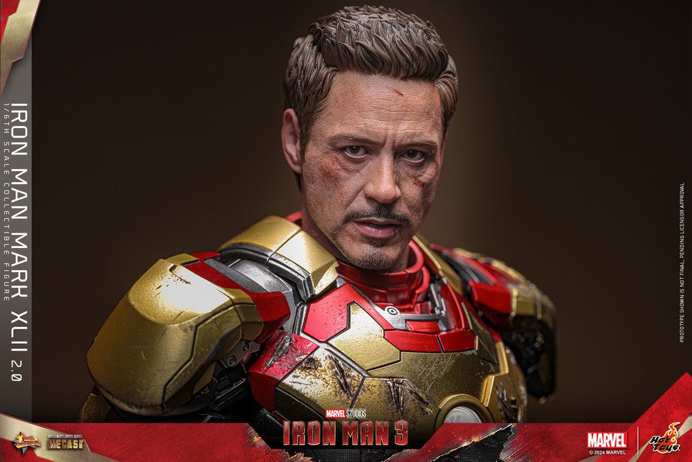 Preventa Figura Iron Man Mark XLII (2.0) - Iron Man 3 marca Hot Toys MMS758 D65 escala 1/6