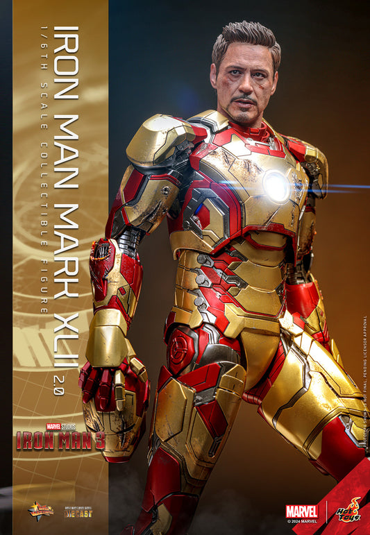 Preventa Figura Iron Man Mark XLII (2.0) - Iron Man 3 marca Hot Toys MMS758D65 escala 1/6