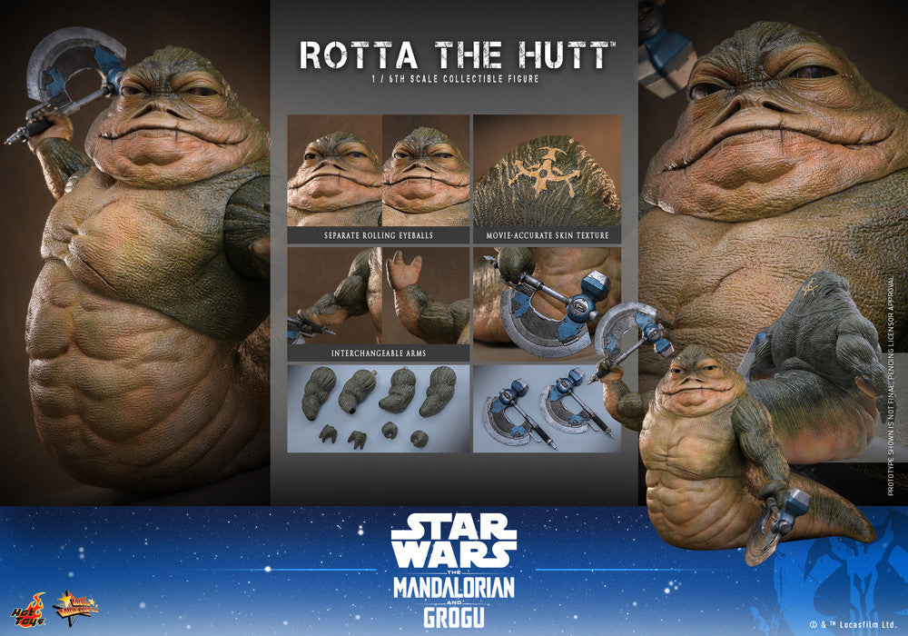 Preventa Figura Rotta the Hutt - Star Wars: The Mandalorian & Grogu marca Hot Toys MMS885 escala 1/6