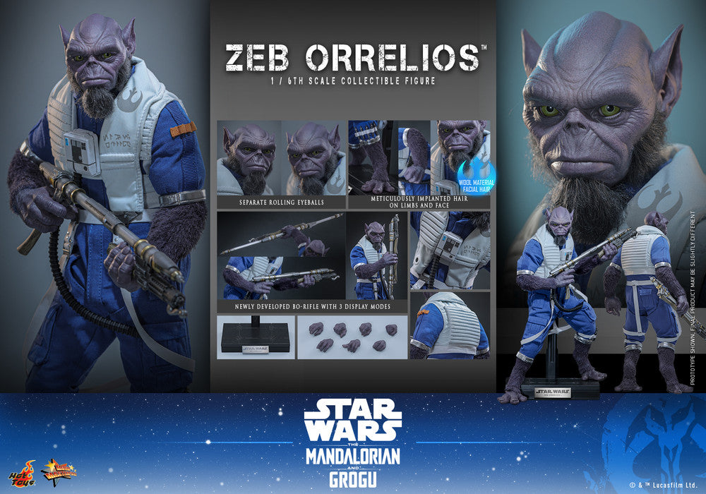 Preventa Figura Zeb Orrelios - Star Wars: The Mandalorian & Grogu marca Hot Toys MMS876 escala 1/6
