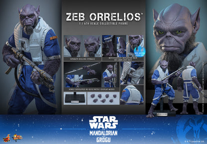 Preventa Figura Zeb Orrelios - Star Wars: The Mandalorian & Grogu marca Hot Toys MMS876 escala 1/6