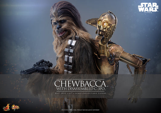 Preventa Figura Chewbacca™ con C-3PO™ desensamblado - Star Wars: Episode V The Empire Strikes Back™ marca Hot Toys MMS766 escala 1/6