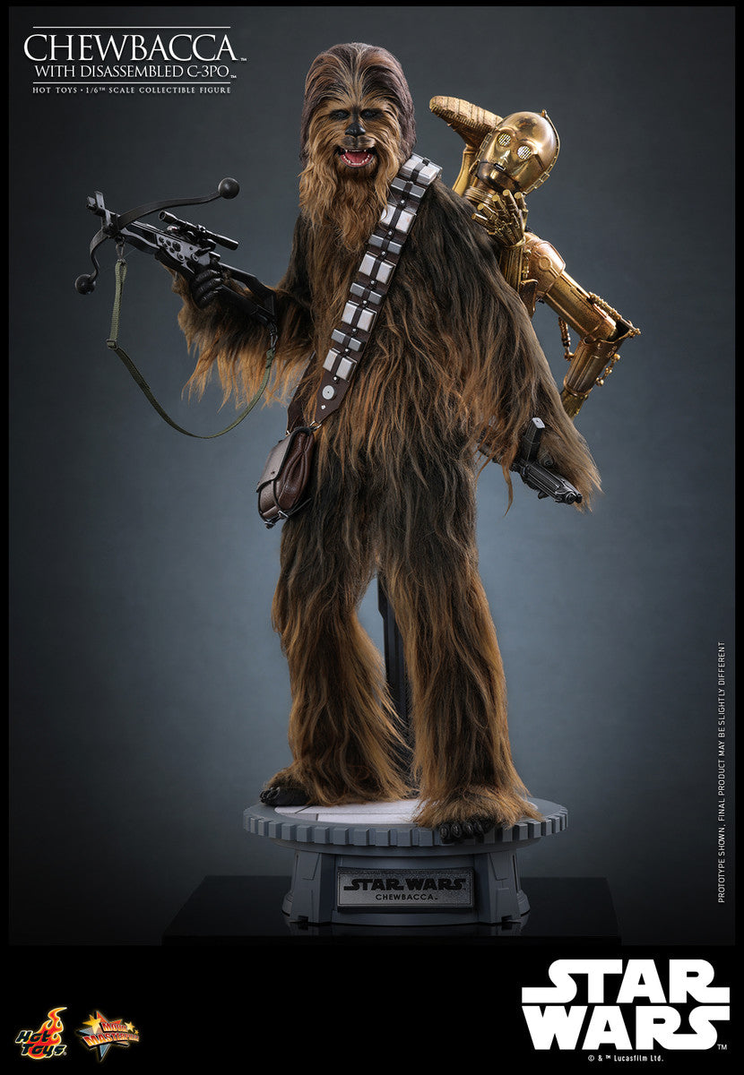 Preventa Figura Chewbacca™ con C-3PO™ desensamblado - Star Wars: Episode V The Empire Strikes Back™ marca Hot Toys MMS766 escala 1/6