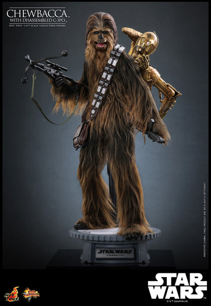 Preventa Figura Chewbacca™ con C-3PO™ desensamblado - Star Wars: Episode V The Empire Strikes Back™ marca Hot Toys MMS766 escala 1/6
