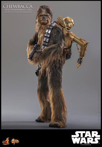 Preventa Figura Chewbacca™ con C-3PO™ desensamblado - Star Wars: Episode V The Empire Strikes Back™ marca Hot Toys MMS766 escala 1/6