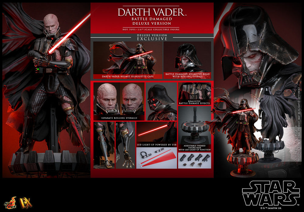 Preventa Figura Darth Vader (Battle Damaged) (DELUXE version) - Star Wars™ marca Hot Toys DX45 escala 1/6