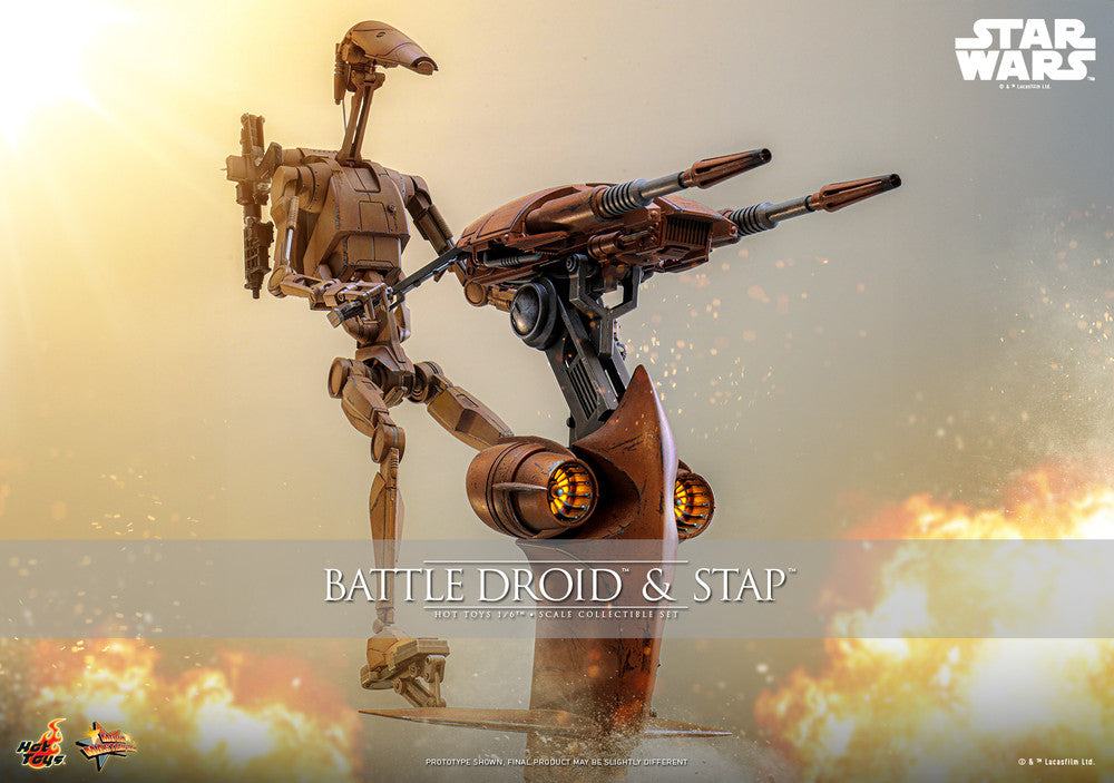 Preventa Figura Battle Droid & STAP - Star Wars: The Phantom Menace marca Hot Toys MMS887 escala 1/6