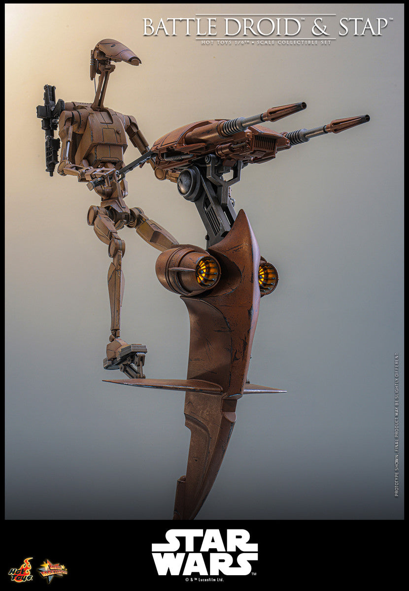 Preventa Figura Battle Droid & STAP - Star Wars: The Phantom Menace marca Hot Toys MMS887 escala 1/6