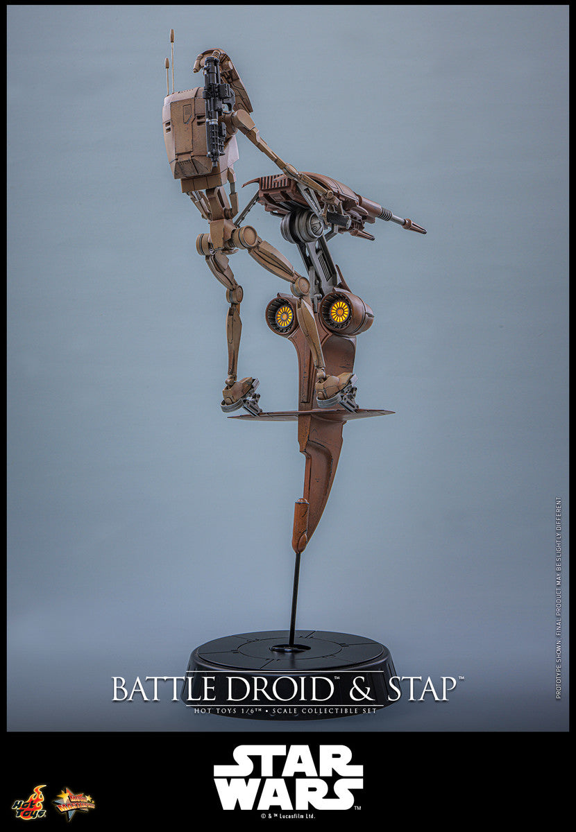 Preventa Figura Battle Droid & STAP - Star Wars: The Phantom Menace marca Hot Toys MMS887 escala 1/6