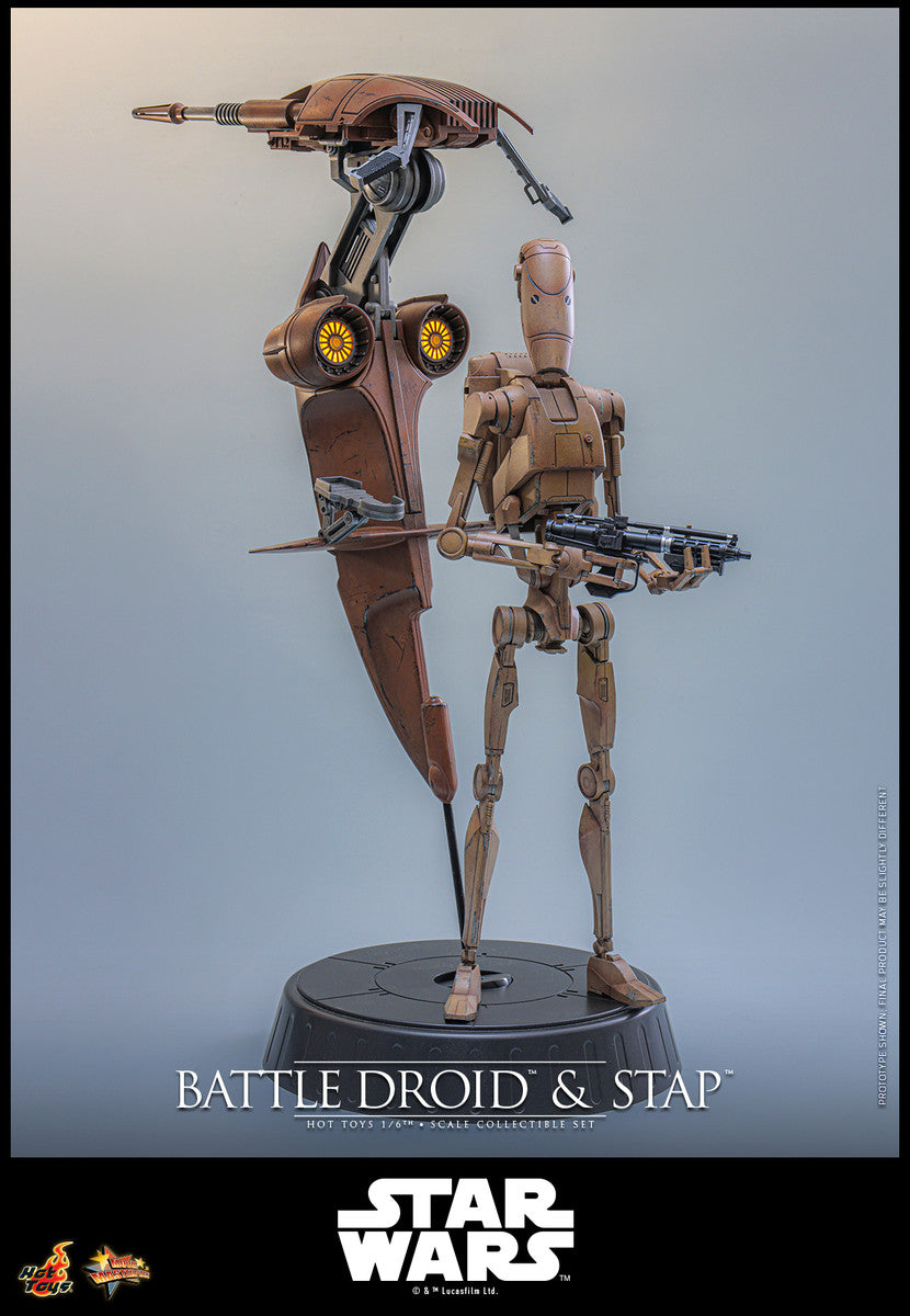 Preventa Figura Battle Droid & STAP - Star Wars: The Phantom Menace marca Hot Toys MMS887 escala 1/6