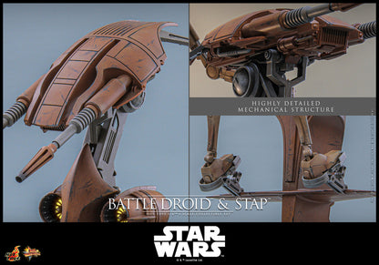 Preventa Figura Battle Droid & STAP - Star Wars: The Phantom Menace marca Hot Toys MMS887 escala 1/6