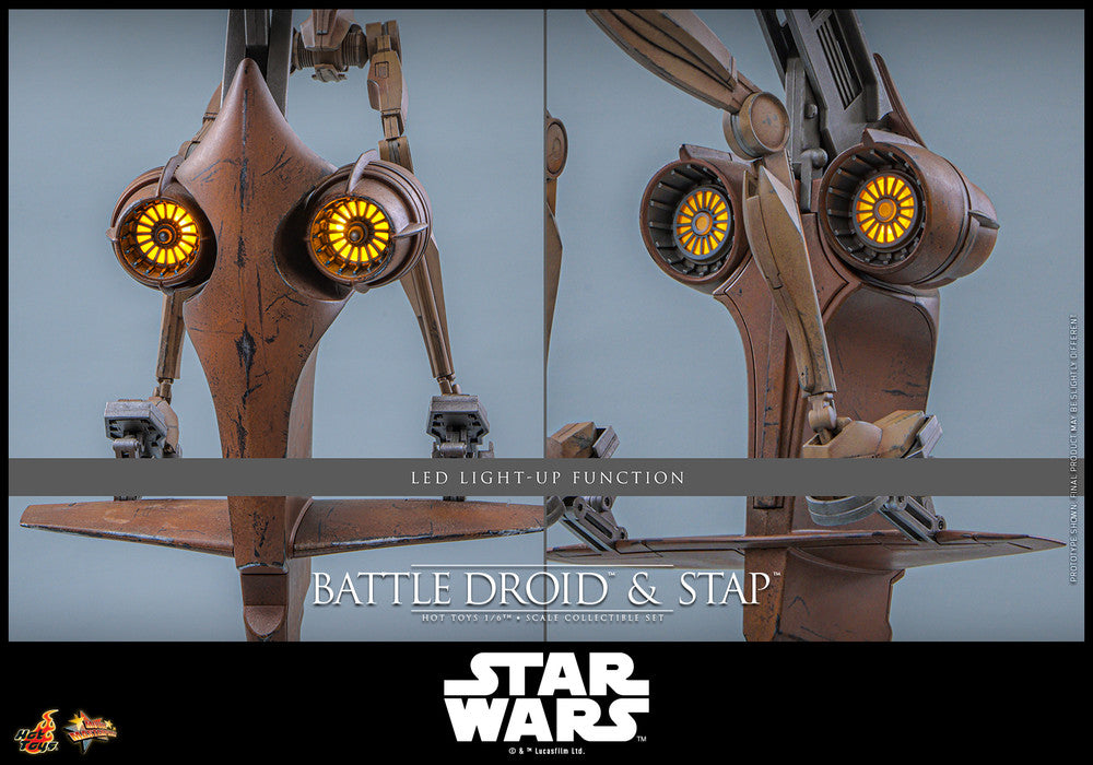 Preventa Figura Battle Droid & STAP - Star Wars: The Phantom Menace marca Hot Toys MMS887 escala 1/6