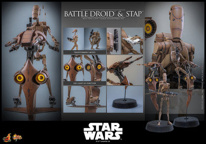 Preventa Figura Battle Droid & STAP - Star Wars: The Phantom Menace marca Hot Toys MMS887 escala 1/6