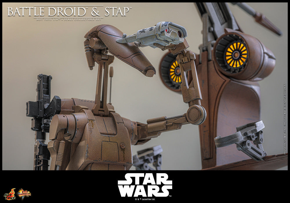 Preventa Figura Battle Droid & STAP - Star Wars: The Phantom Menace marca Hot Toys MMS887 escala 1/6