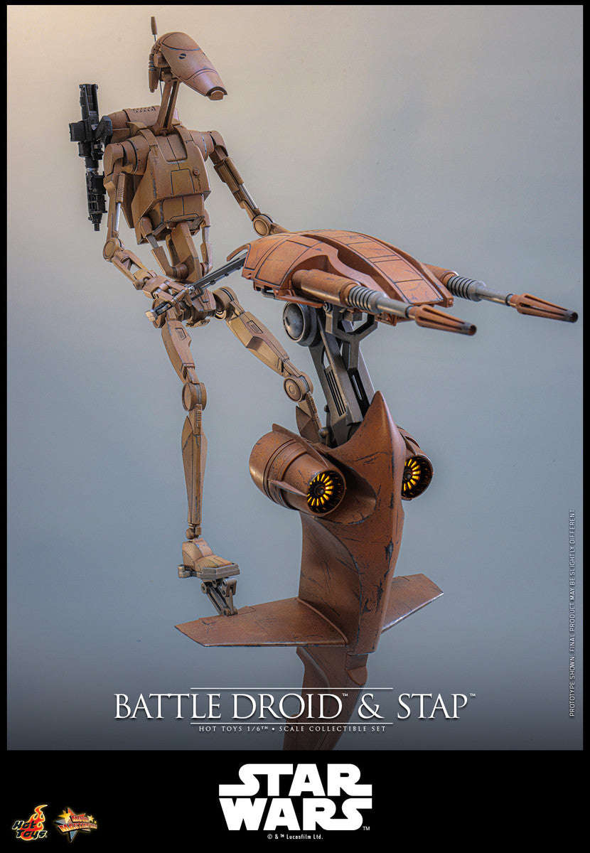 Preventa Figura Battle Droid & STAP - Star Wars: The Phantom Menace marca Hot Toys MMS887 escala 1/6