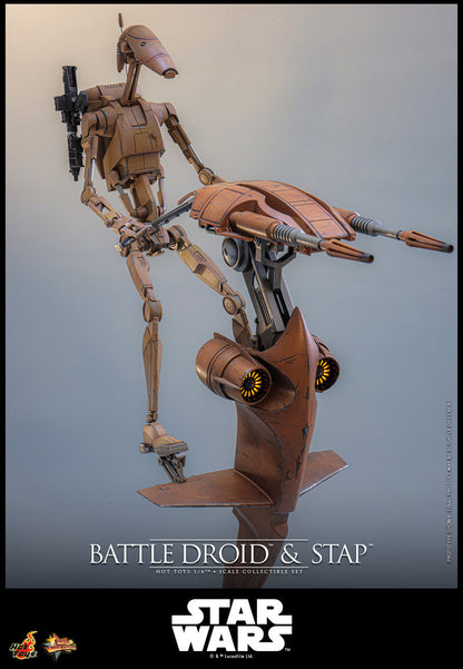 Preventa Figura Battle Droid & STAP - Star Wars: The Phantom Menace marca Hot Toys MMS887 escala 1/6