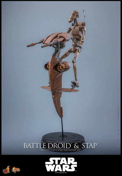 Preventa Figura Battle Droid & STAP - Star Wars: The Phantom Menace marca Hot Toys MMS887 escala 1/6