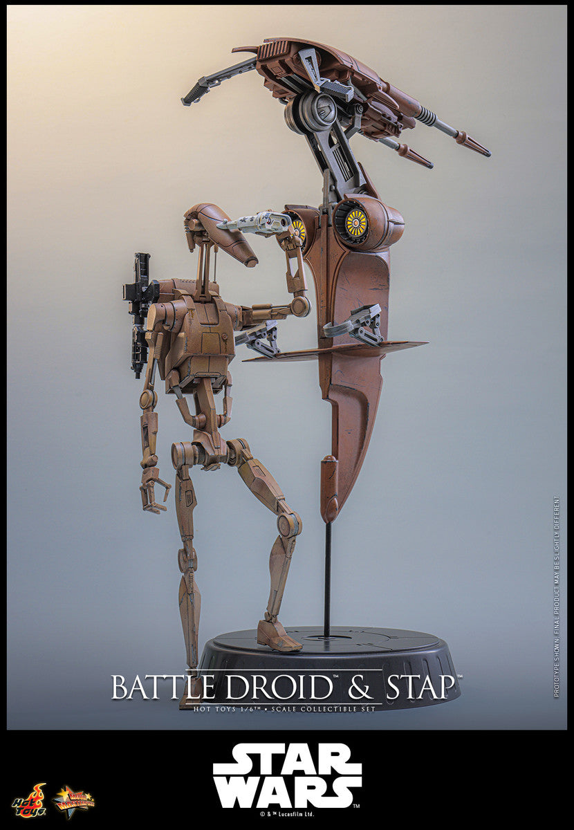 Preventa Figura Battle Droid & STAP - Star Wars: The Phantom Menace marca Hot Toys MMS887 escala 1/6