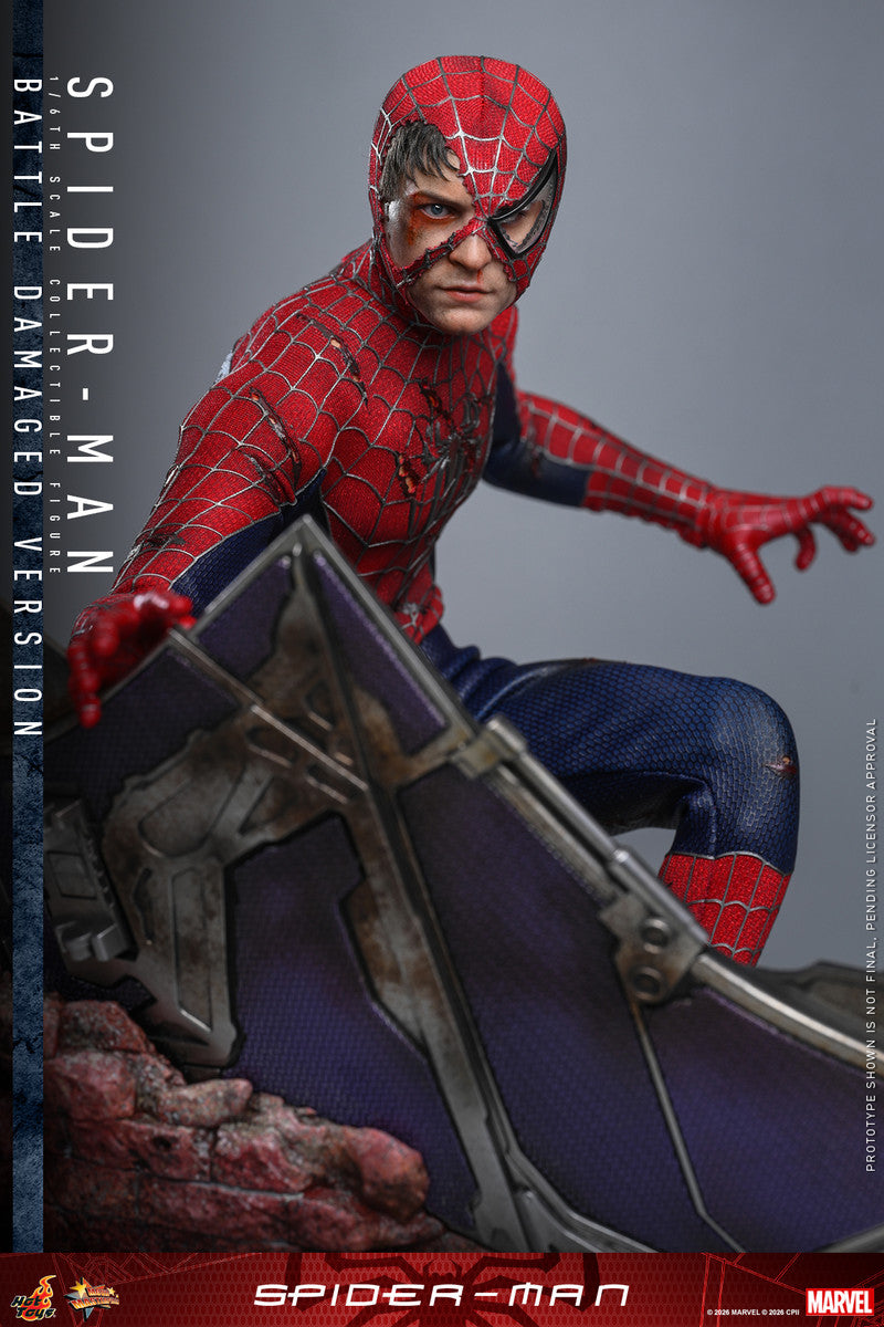 Preventa Figura Spider-Man (Battle Damaged) marca Hot Toys MMS859 escala 1/6