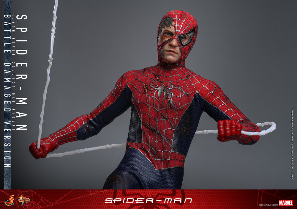 Preventa Figura Spider-Man (Battle Damaged) marca Hot Toys MMS859 escala 1/6