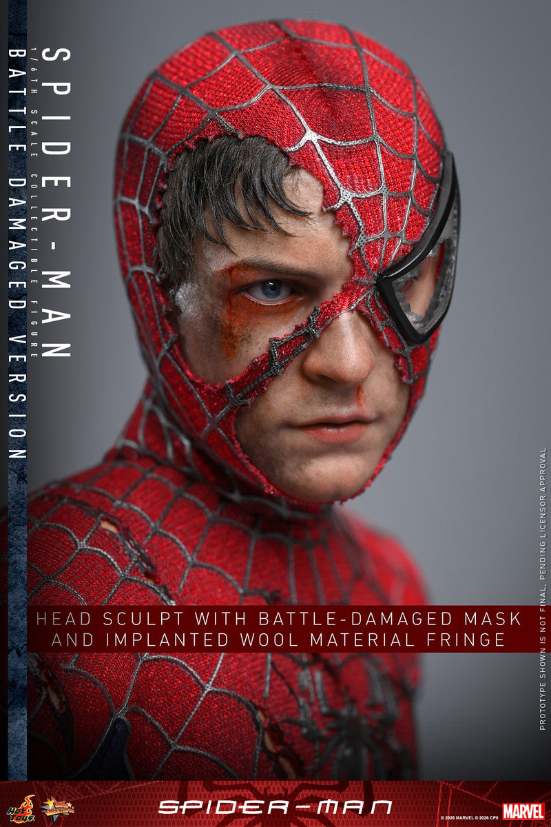 Preventa Figura Spider-Man (Battle Damaged) marca Hot Toys MMS859 escala 1/6