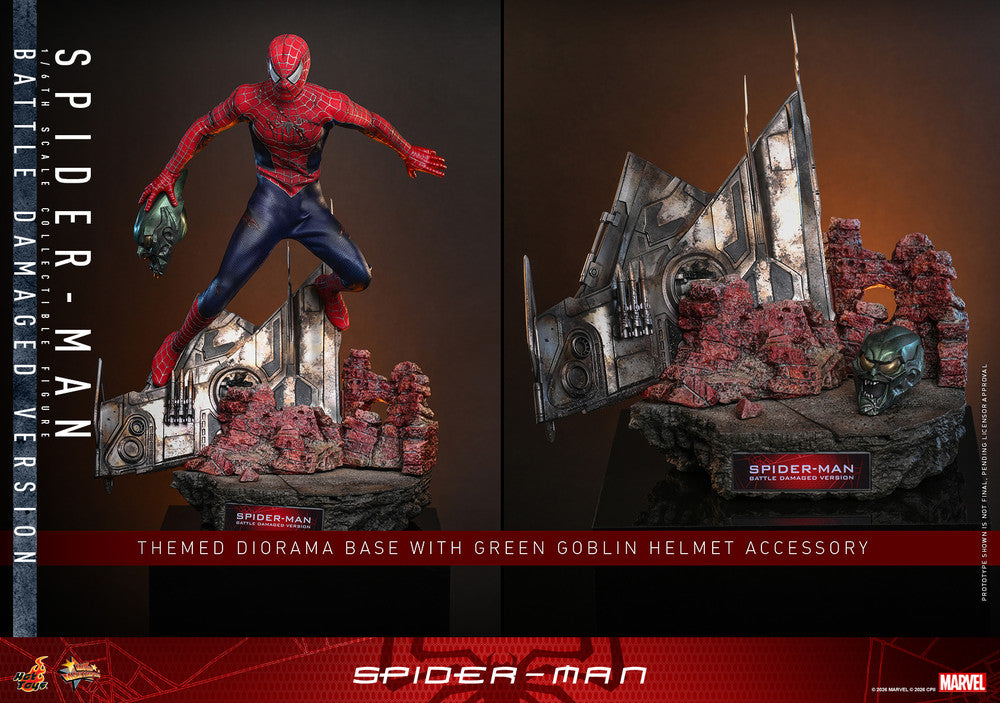 Preventa Figura Spider-Man (Battle Damaged) marca Hot Toys MMS859 escala 1/6